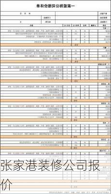 张家港装修公司报价