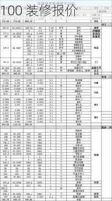 100 装修报价