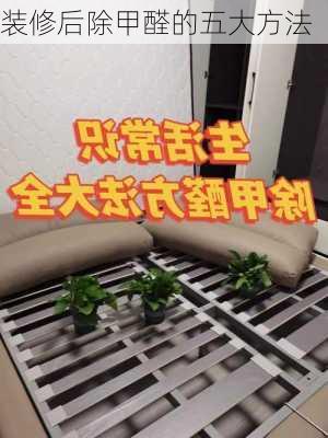 装修后除甲醛的五大方法