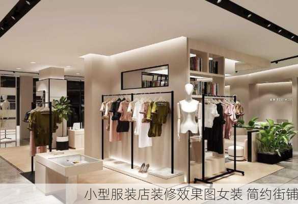 小型服装店装修效果图女装 简约街铺