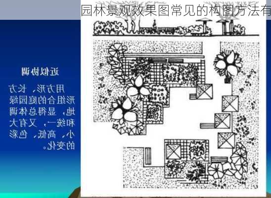 园林景观效果图常见的构图方法有