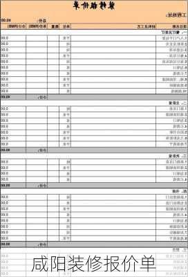 咸阳装修报价单