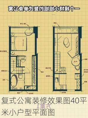 复式公寓装修效果图40平米小户型平面图