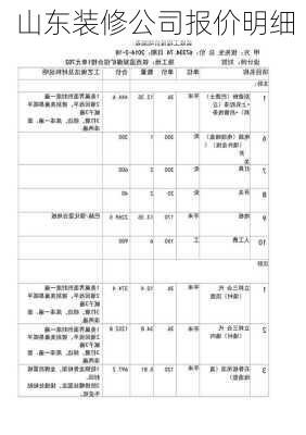 山东装修公司报价明细