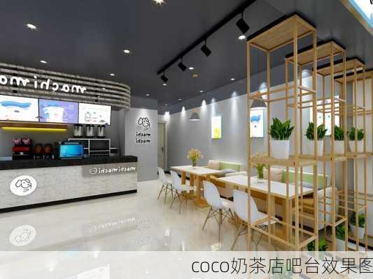 coco奶茶店吧台效果图